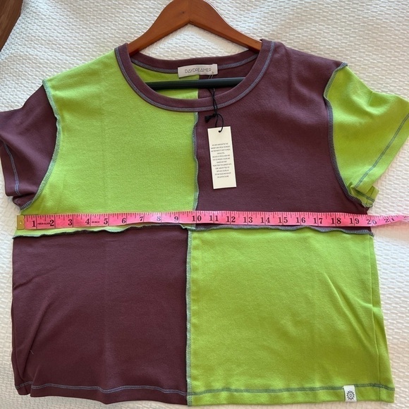 Daydreamer Size XL Patch Shrunken Tee Cropped T- Shirt NWT - Picture 11 of 13